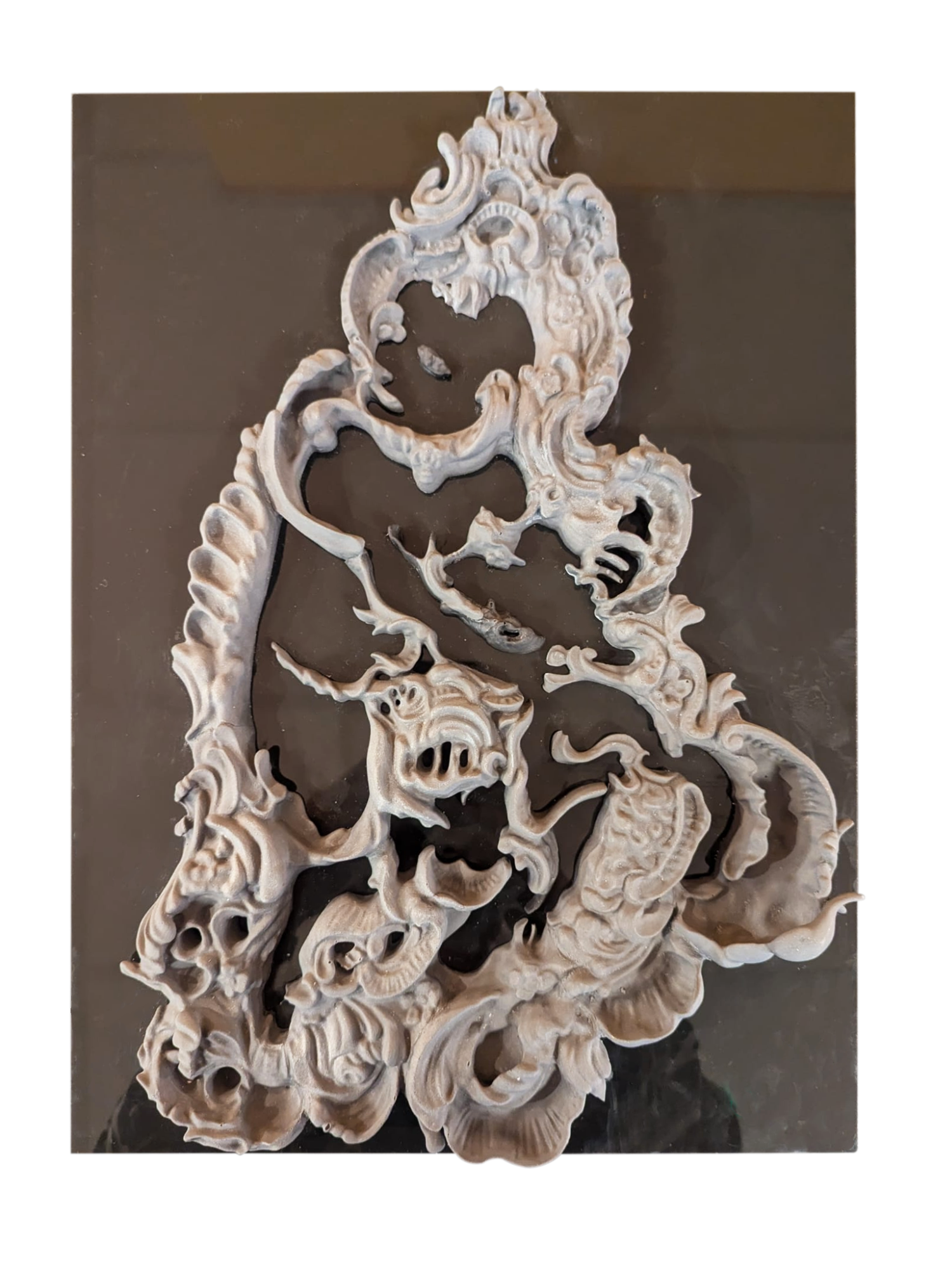 Tactile Christ and Lamb - detailed view of the casted polyurethane artwork